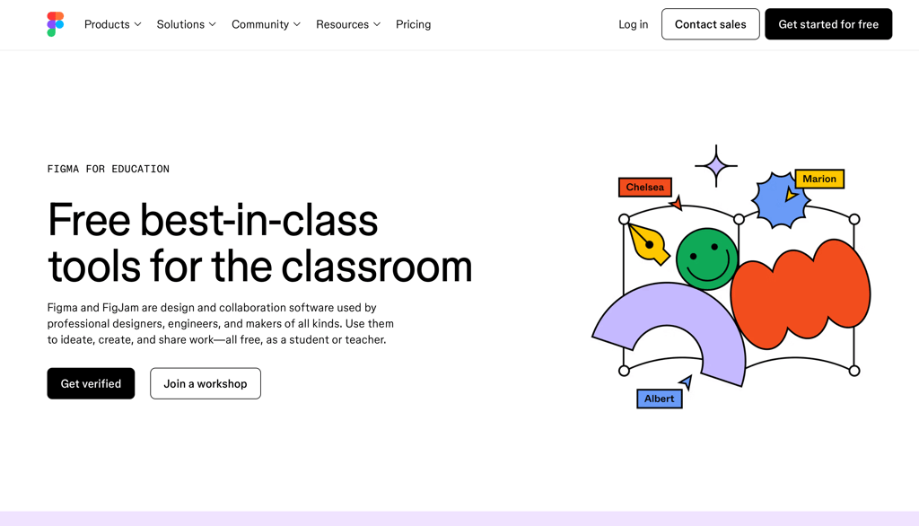 Screenshot of FIGMA FOR EDUCATION