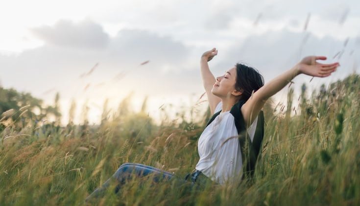 girl in the field