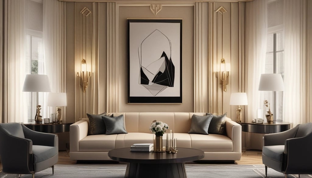 a piece of paper that says art deco on it