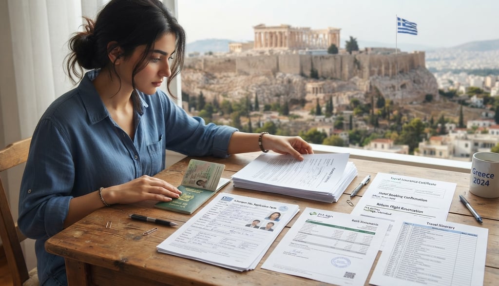 Greece Visa for Pakistani Applicants (2026) guide with Pakistan passport, Schengen visa documents.