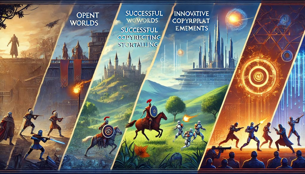 temas de sucesso em jogos adaptados, como mundos abertos e jogabilidade estratégica.