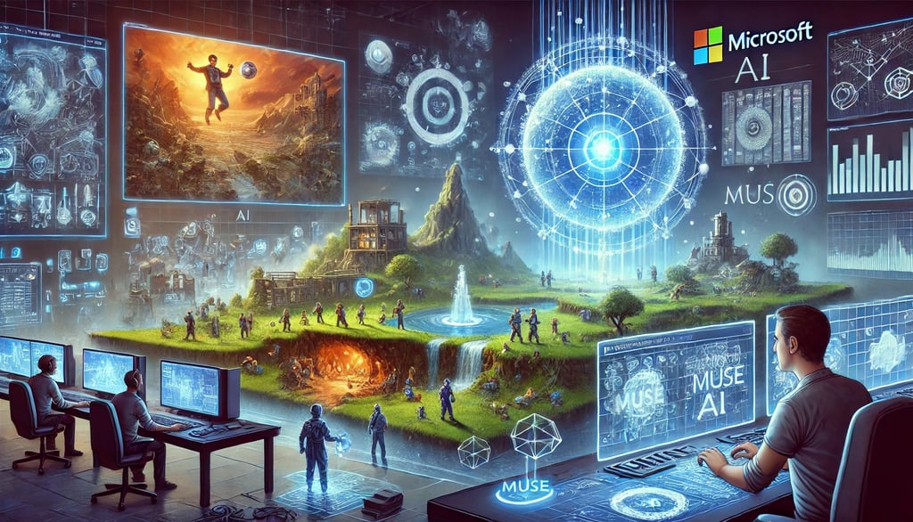 Muse aplicando IA no desenvolvimento de jogos, gerando cenários, aprimorando jogos clássicos