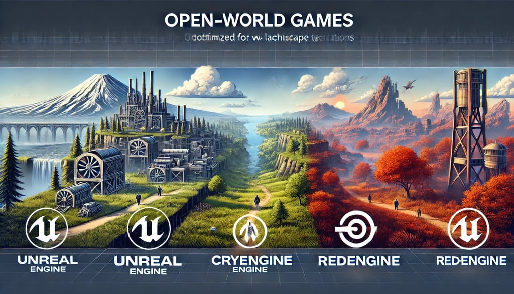 motores gráficos, paisagens realistas e IA em jogos de mundo aberto.