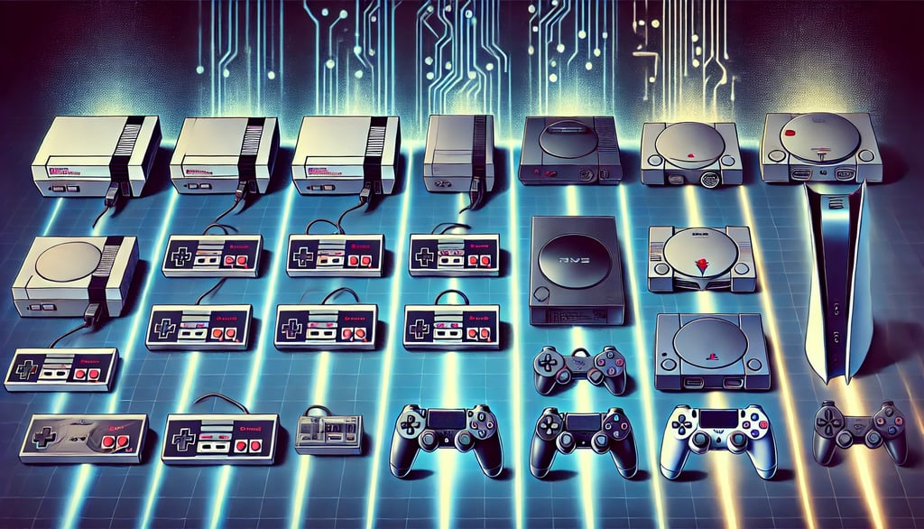 a collection of video game controllers and controllers