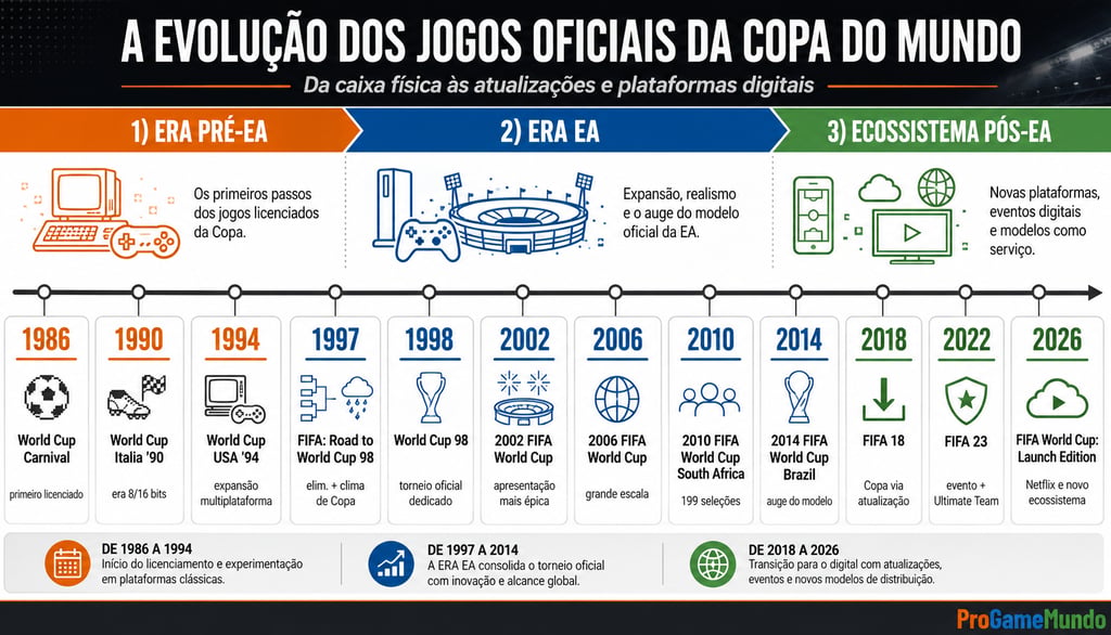Linha do tempo dos jogos oficiais da Copa do Mundo, de 1986 a 2026.