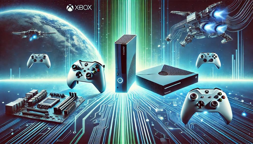 a video game console with a bunch of video game controllers