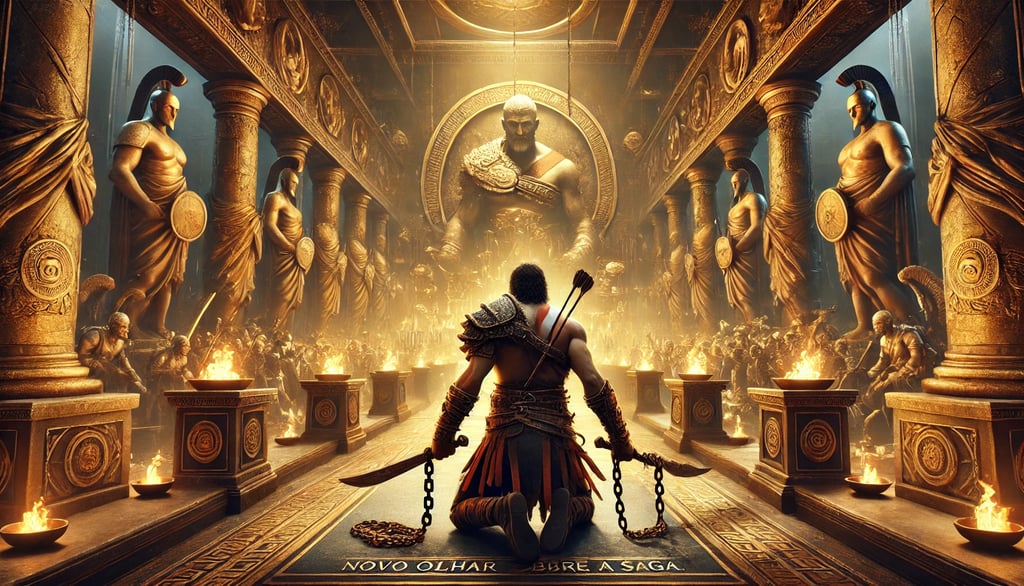 a man in a suit and a sword in a room