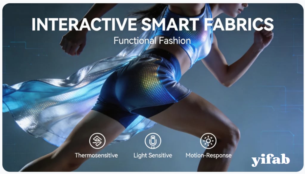 Interactive summer sportswear fabric, Responsive smart textile