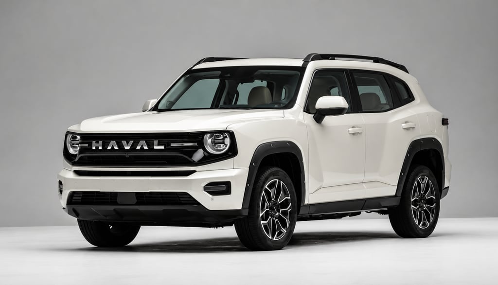 SUV híbrido GWM Haval Dargo Plus em estúdio com visual off-road