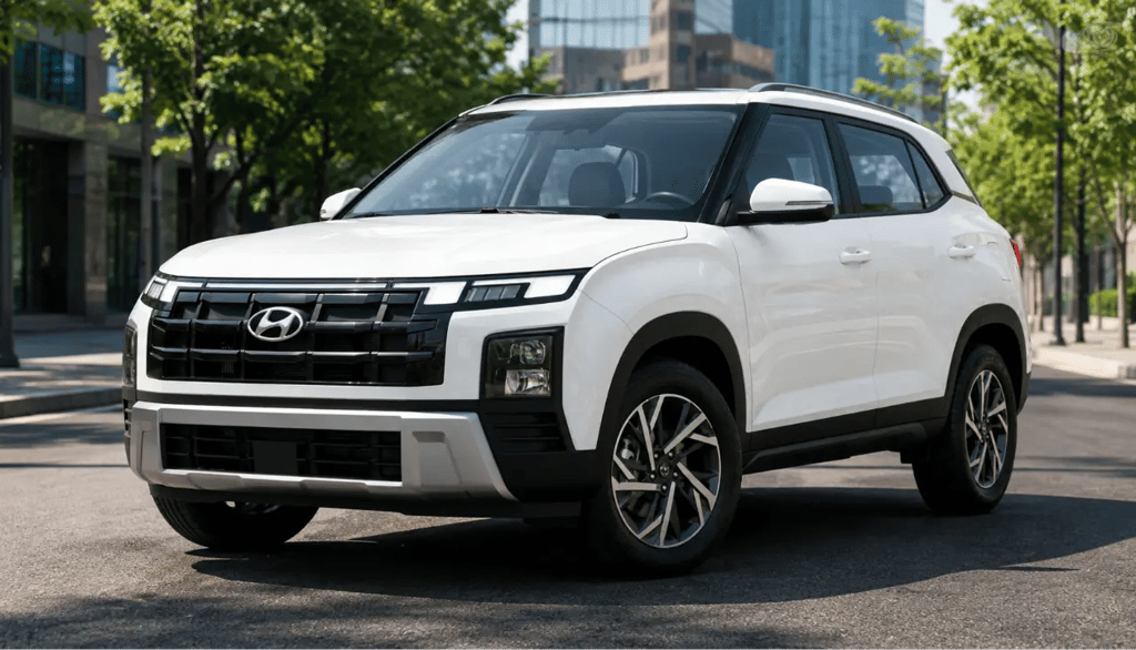 Hyundai Creta 2026 branco em cenário urbano
