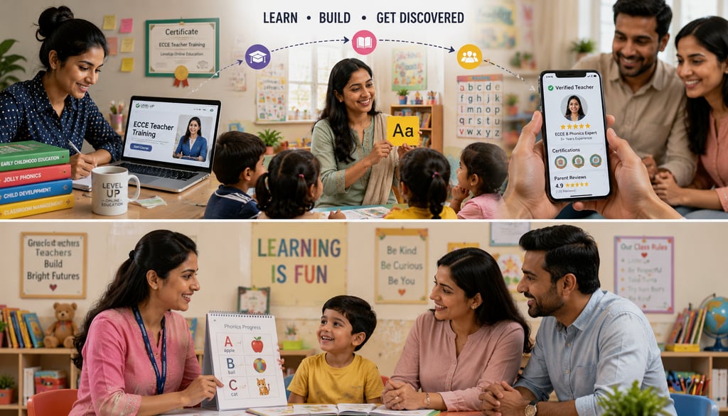 LevelUp Online Education providing best ECCE teachers in Mumbai