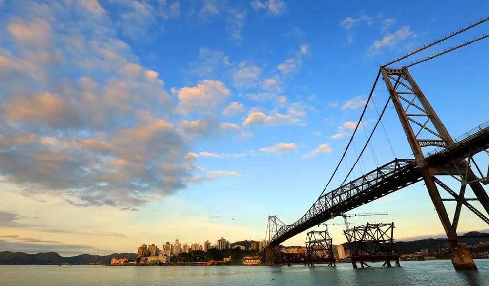 Ponte Hercílio Luz, em Florianópolis, Santa Catarina