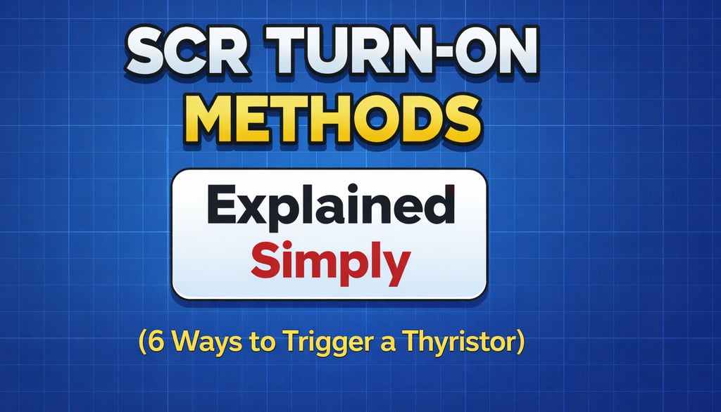 SCR Turn-On Methods Explained Simply (6 Ways to Trigger a Thyristor)