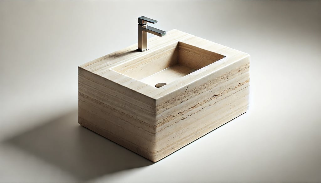 travertine sink