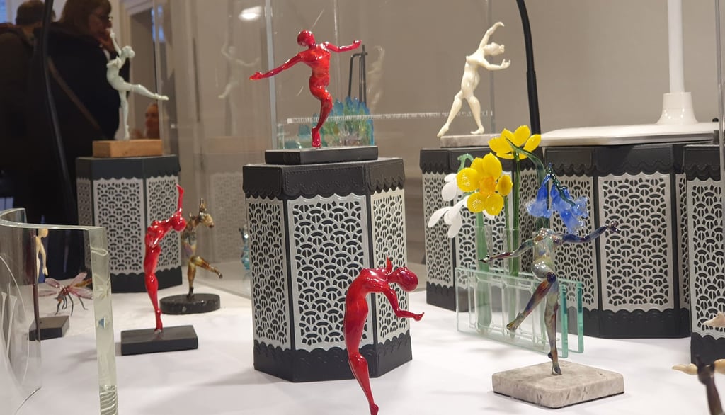 Caroline Weidman's figurines on display at The Minories, Colchester