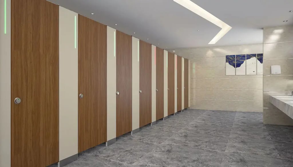 Toilet cubicle usage in schools, offices, malls, hospitals