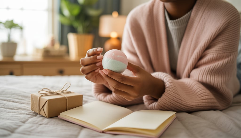 a woman holding a small white ball in her hands