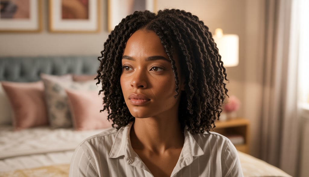 a woman with curly hair and a white shirt