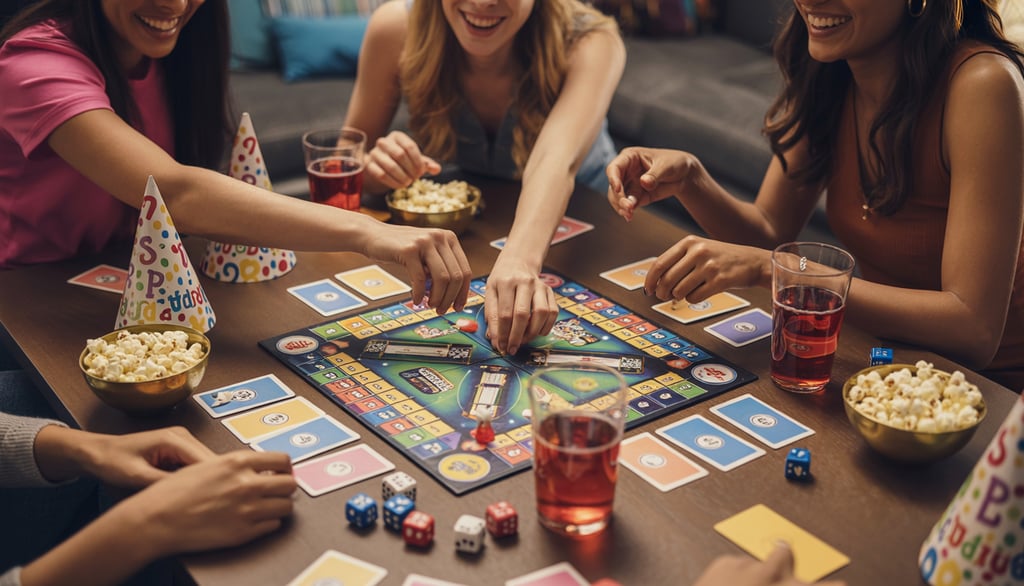 a group of people playing a board game