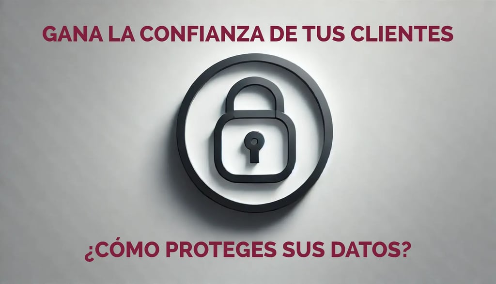 Candado, texto Gana la confianza de tus clientes. ¿Cómo proteges sus datos?