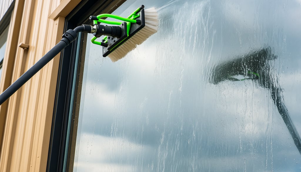 water fed pole system cleaning windows in atlanta