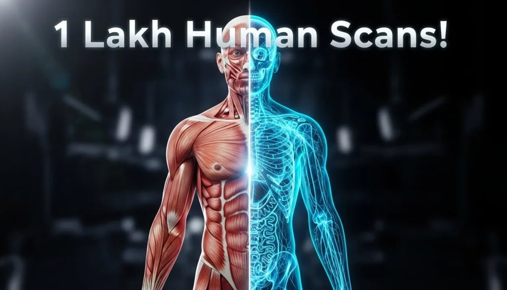 UK Biobank द्वारा किए गए 1 लाख लोगों के दिमाग, दिल और पूरे शरीर के एडवांस MRI स्कैन को दर्शाती इमेज