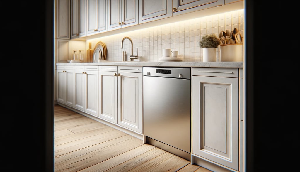 a kitchen with a dishwasher