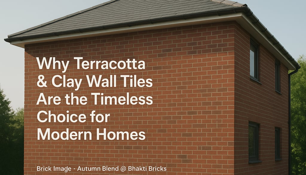 Modern home exterior with terracotta clay wall tiles