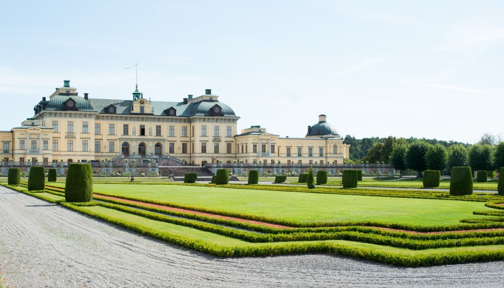 Drottningholm palace, beautiful palace and gardens in Stockholm, Sweden.