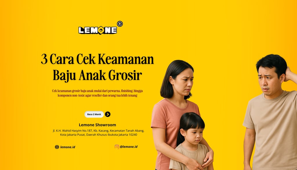 3 Cara Cek Keamanan Baju Anak Grosir