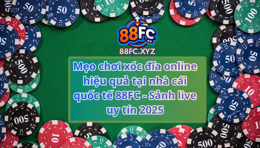 Mẹo chơi xóc đĩa online hiệu quả tại nhà cái quốc tế 88FC - Sảnh live uy tín 2025