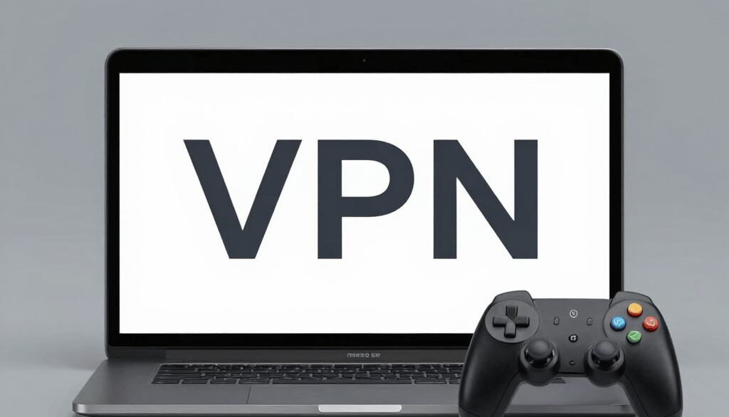 black tablet computer turned on displaying VPN