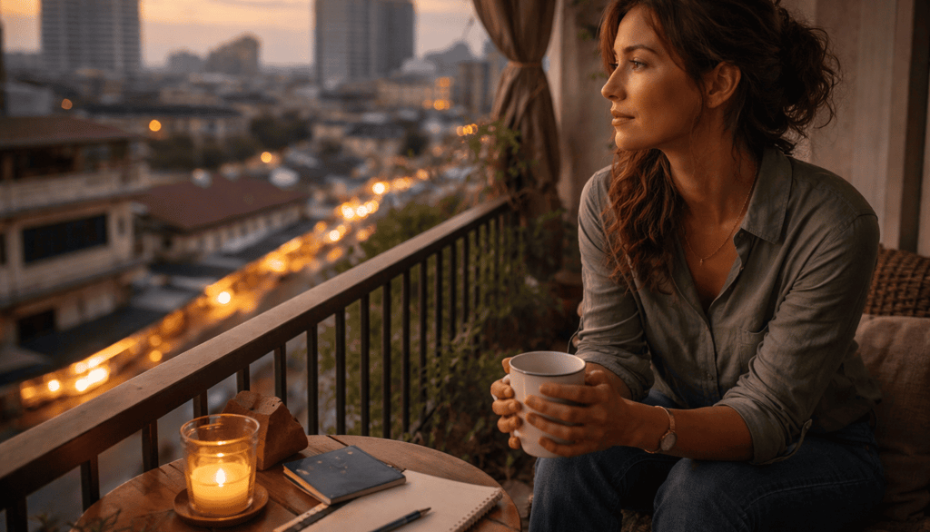 Pensive moment at sunset