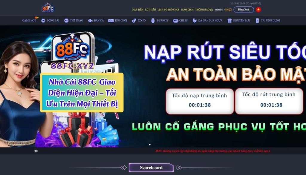 giao diện nhà cái 88fc