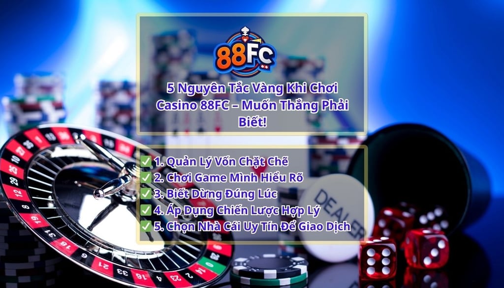 5 nguyên tắc vàng khi chơi casino online