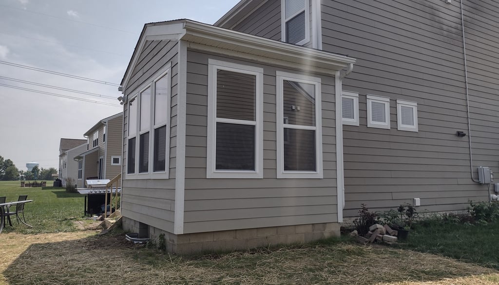 Room addition expanding living space in Columbus, Ohio