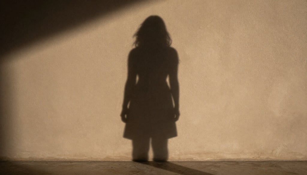 woman shadow appearing different showing unconscious shadow patterns running beneath awareness