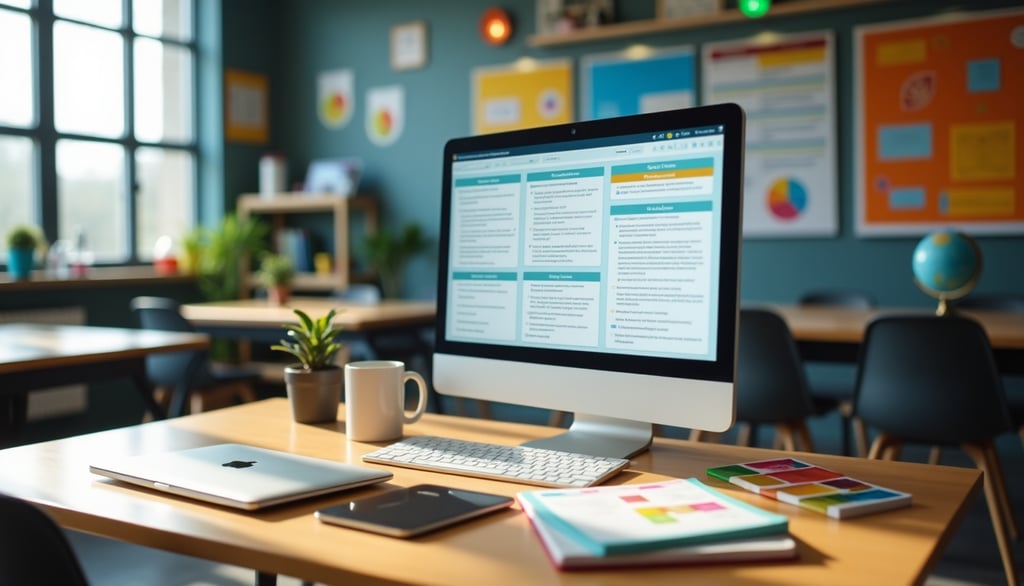 a computer monitor screen with a computer monitor and a keyboard