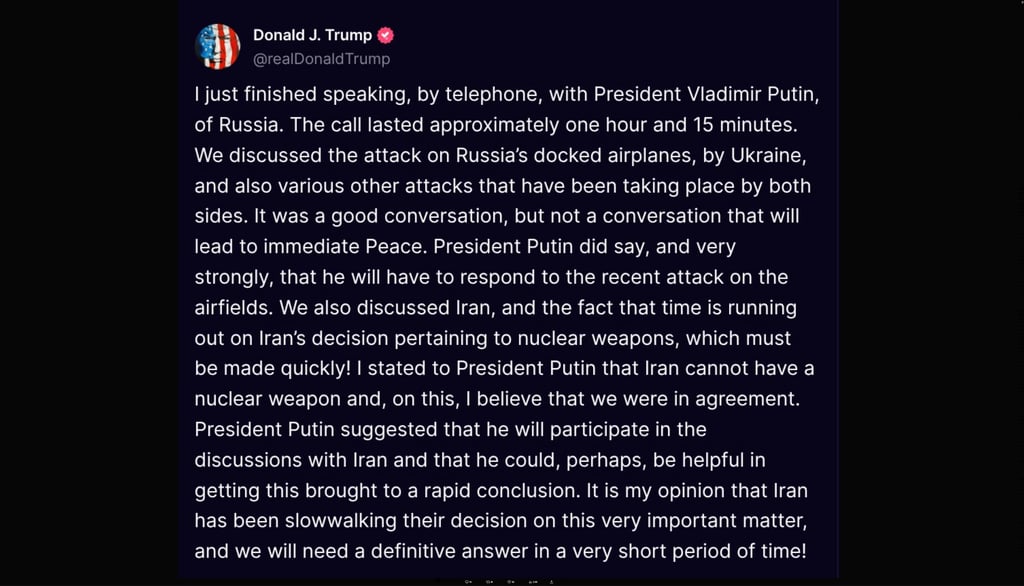 Trump’s High-Stakes Call with Putin: Ukraine, Iran, and the Quest for Global Stability