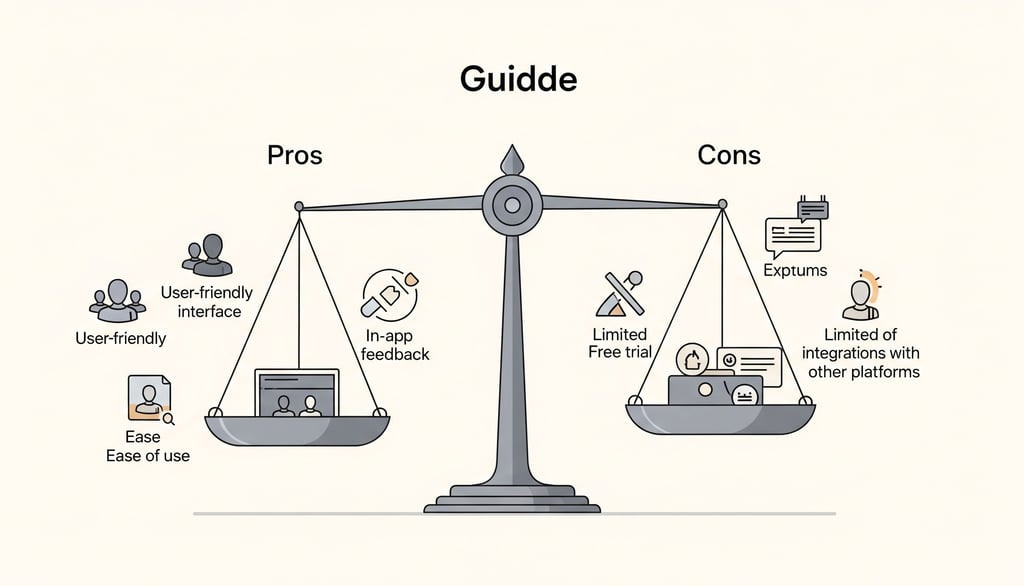 Pros and cons of using Guidde for video tutorials