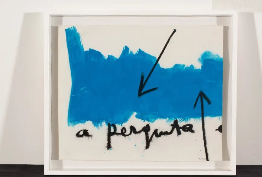 Mira Schendel, A Pergunta, 1965, guache sobre papel, 31,5 x 38 cm, Coleção MAR Museu de Arte do Rio