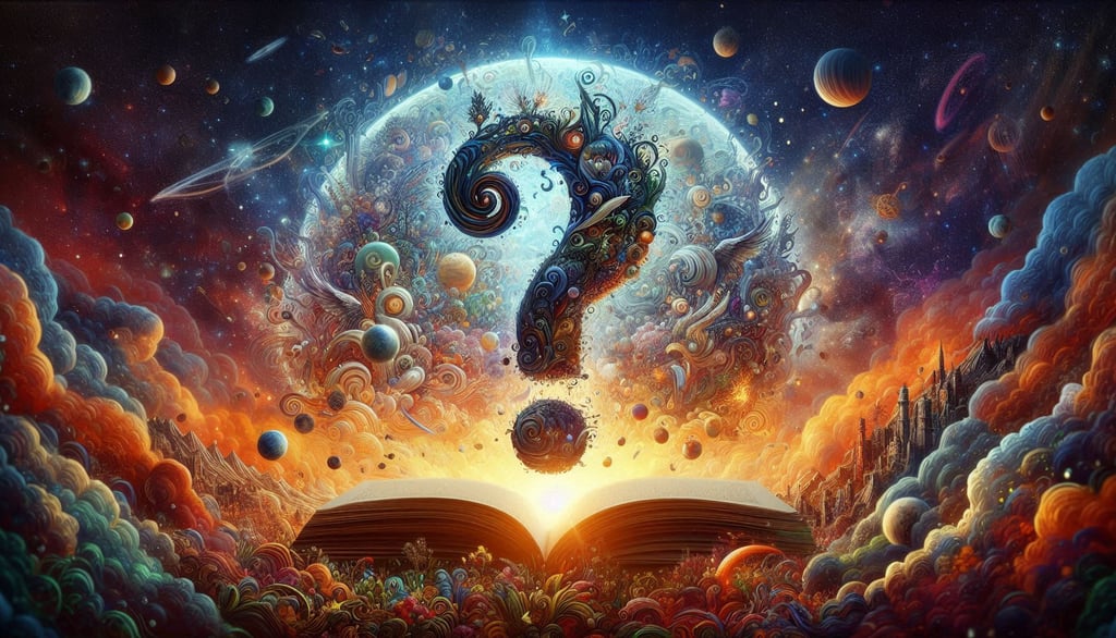 a book with a question mark mark, who is the most important to this image