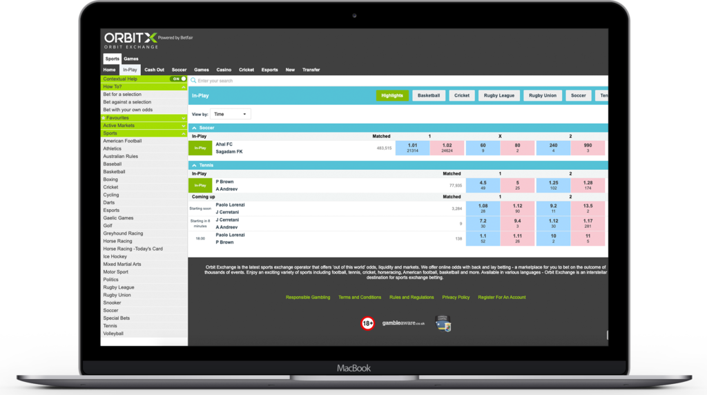 betting account Orbitx