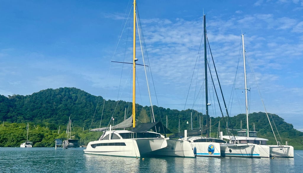 Life aboard One Cat at Panamarina, Panama — preparing for the next charter season and the future cro