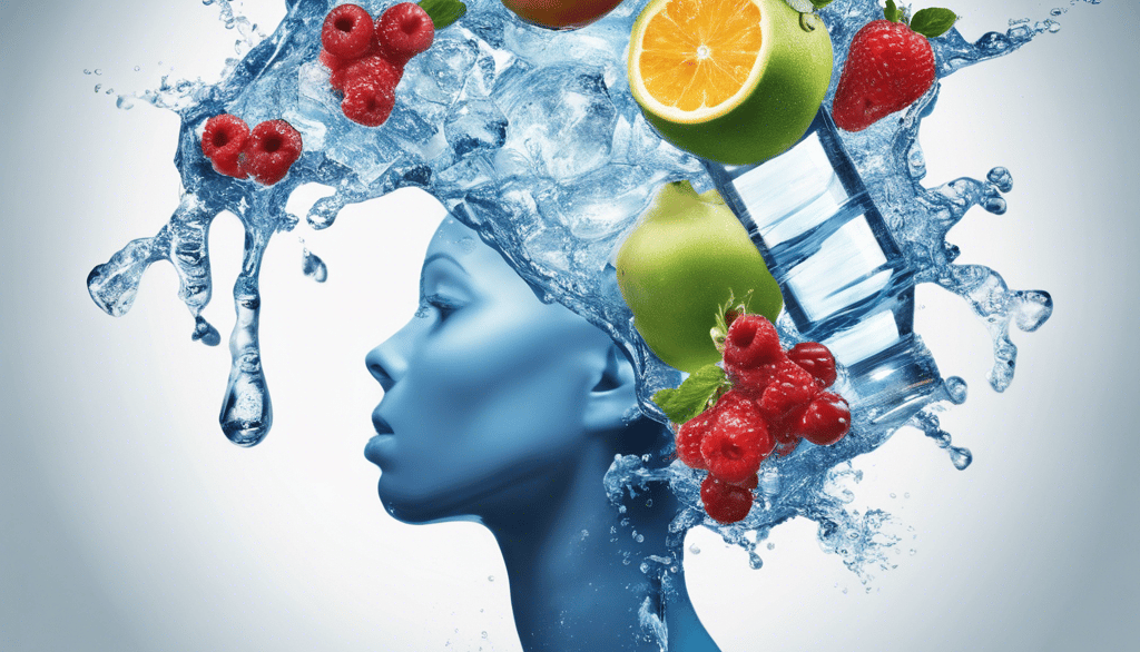 Uma mulher feita de agua mostrando a inportancia da hidratacao para a saude e bem-estar