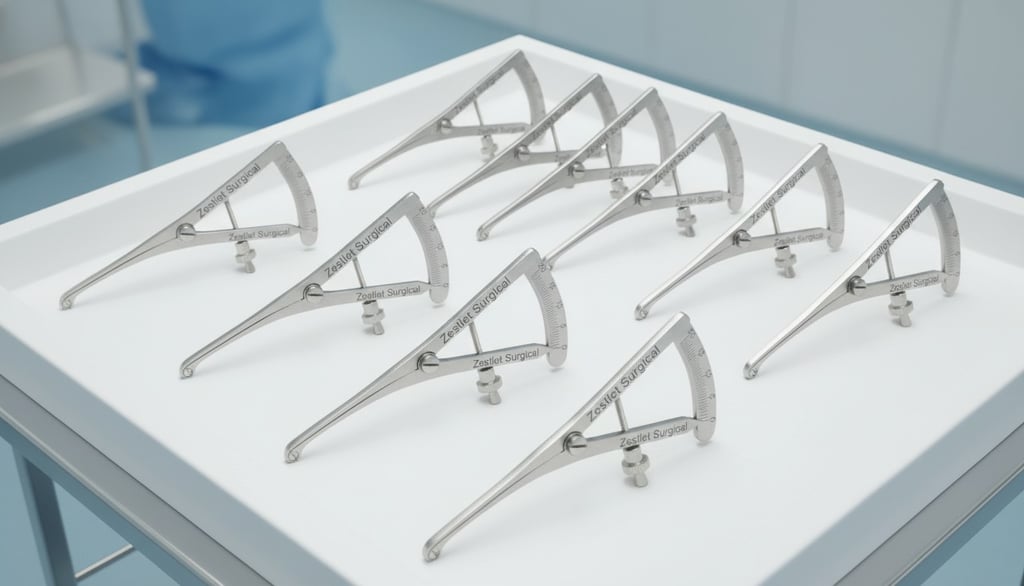 Castroviejo Bone Caliper with precision micrometer design ensures ultra-accurate bone measurement fo