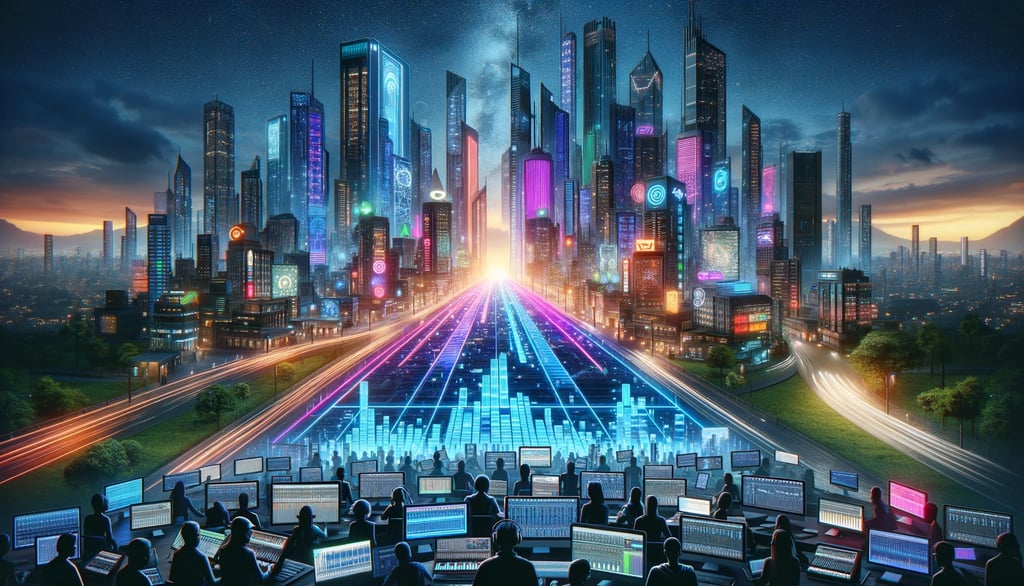 a cityscape with a city skyline and a city skyline