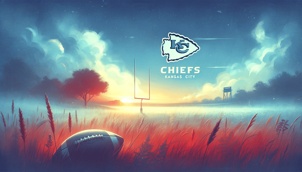 Tranquil Kansas landscape blending natural beauty with football spirit.