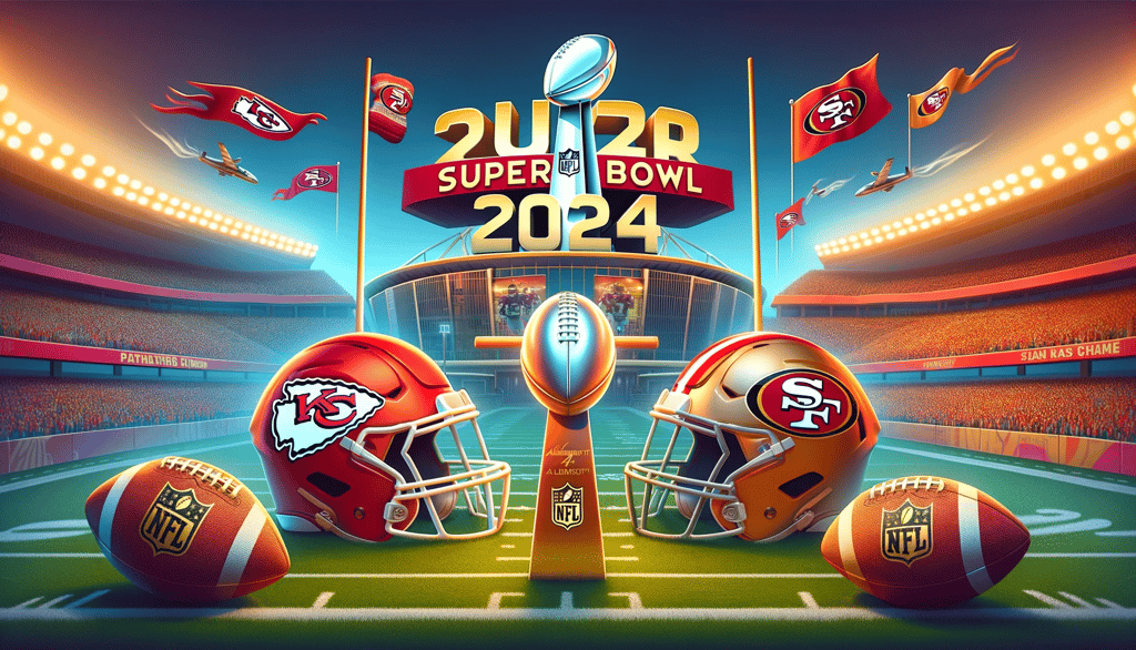 Super Bowl 2024 Showdown - Kansas City Chiefs vs San Francisco 49ers at Allegiant Stadium