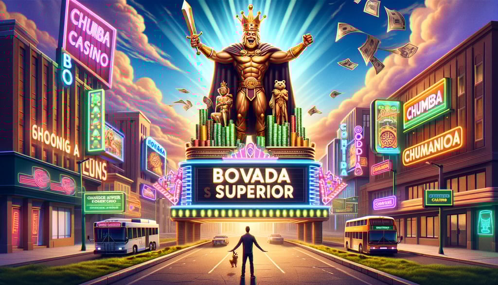 Visually emphasizes Bovada's superiority over Chumba Casino